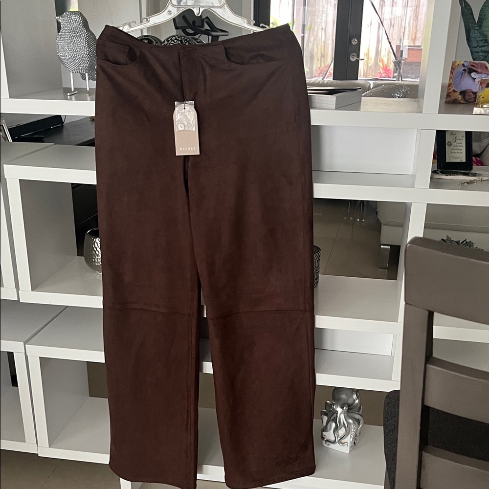 Brown Suede Pants